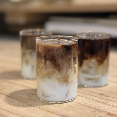 【淹れたてのカフェラテキャンドル】sサイズ | ほんのり甘くてミルキーなコーヒーの香り♡