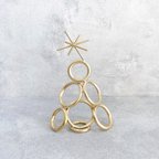 作品『Ring』真鍮リングの卓上クリスマスツリー