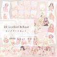 10 LizGirl＆Bear コンプリートセット / A6マットステッカー+LizGirl&LizBrarA7メモ+LizGirl&LizBrar両面ダイカットメモ+両面A6メモ